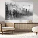 Foggy Misty Forest Canvas Wall Art – Black and White by MyGreatCanvas | Canvas Wall Art Prints | Photo Prints & Wall Decor