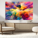 Blazing Vibrant Colors Cloud Wall Art Canvas Print