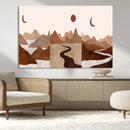 Boho Wall Art Canvas Print Set Mid-Century Prints Bohemian