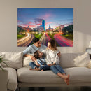 Dallas City Lights Large Wall Art Dallas Cityscape Canvas