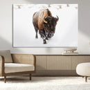Bison Winter Wall Art Canvas Print For Farmhouse Decor