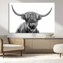 Scottish Highland Cow Cattle Art Print Wall Art Canvas Print by MyGreatCanvas | Canvas Wall Art Prints | Photo Prints & Wall Decor