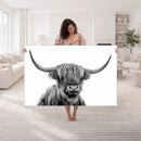 Scottish Highland Cow Cattle Art Print Wall Art Canvas Print