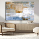 Blue Multi Panel Abstract Wall Art Canvas, Abstract Blue and