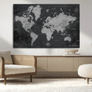 World Map Canvas Print – Detailed Map of the World Wall Art