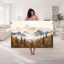 Abstract Mountain Wall Art | Misty Mountain Forest and