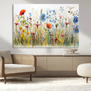 Colorful Wildflower Canvas Wall Art - Vibrant Floral