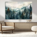 Serenity Forest Wall Art Canvas | Foggy Mountain Landscape