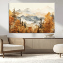 Golden Autumn Forest Wall Art Canvas | Mountain Landscape
