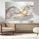 Abstract art Grey and Gold Lines Wall Art