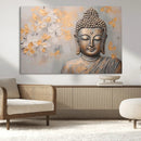 Abstract Buddha Statue Wall Art Canvas Print - Modern