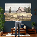 Rustic Farmhouse Barn Wall Art | 3-Panel Framed Gallery Wrap