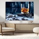 Whiskey Ice Wall Art Canvas Print