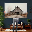 Farmhouse Rustic Barn Wall Art Canvas Print – Framed and