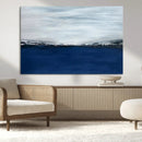 Navy Blue Abstract Wall Art Canvas Print