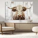 Rustic Longhorn Bull Wall Art Canvas Set – Western-Inspired