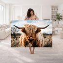 Scottish Cow Longhorn Wall Art Canvas Print