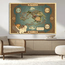 Avatar Wall Art: The Last Airbender Vintage Map - Wall Art