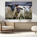 Charming Sheep Portrait Wall Art – Trio of Woolly Companions by MyGreatCanvas | Canvas Wall Art Prints | Photo Prints & Wall Decor