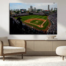 Chicago Cubs Baseball Team Print - Wrigley Field Stadium