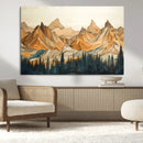 Rustic Wood Mountain Wall Art Print | Triptych Giclee Print by MyGreatCanvas | Canvas Wall Art Prints | Photo Prints & Wall Decor