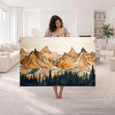 Rustic Wood Mountain Wall Art Print | Triptych Giclee Print
