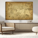 Vintage Game of Thrones Map Wall Art | Westeros and Essos