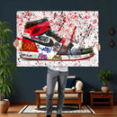 Jordan Shoes Graffiti Wall Art Canvas Print- Jordan Graffiti by MyGreatCanvas | Canvas Wall Art Prints | Photo Prints & Wall Decor