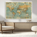 Push Pin World Map Canvas Print – Travel Tracker Wall Art