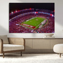 Bryant-Denny Stadium Night Game Triple Canvas Wall Art - by MyGreatCanvas | Canvas Wall Art Prints | Photo Prints & Wall Decor