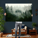 Foggy Forest Wall Art – Tranquil Green Woodland Canvas by MyGreatCanvas | Canvas Wall Art Prints | Photo Prints & Wall Decor