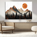Modern Abstract Mountain Canvas Wall Art Print, Abstract by MyGreatCanvas | Canvas Wall Art Prints | Photo Prints & Wall Decor
