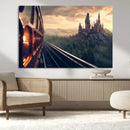 Harry Castle Wall Art Canvas Print, Wizard School Wall Art