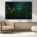 Framed Wildflower Field Wall Art, Framed Vintage Botanical