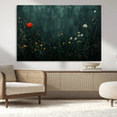 Wildflower Field Framed Wall Art, Vintage Botanical