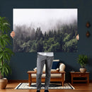 Misty Forest Wall Art | Foggy Forest Canvas Print | Large