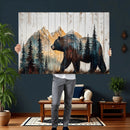 Rustic Bear Wall Art - Grizzly 399 Bear Wall Art - Mountain