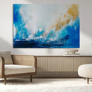 Blue Abstract Print - Dynamic Ocean-Inspired Canvas Wall Art