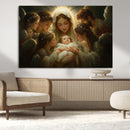 Mary Jesus Canvas Wall Art Print - Madonna and Child with
