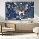 Large Abstract Blue and Gold Canvas Wall Art Fluid Ink by MyGreatCanvas | Canvas Wall Art Prints | Photo Prints & Wall Decor