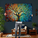 Yggdrasil Tree of Life Wall Art Print | Mosaic Style 3-Panel