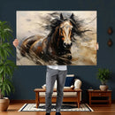 Abstract Horse Wall Art Canvas Print – Large Western