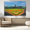 Wrigley Field Chicago Cubs Panoramic Canvas Print –