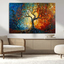 Yggdrasil Tree of Life Mosaic Stained Glass Wall Art Canvas,