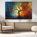 Yggdrasil Tree of Life Mosaic Stained Glass Wall Art Canvas,