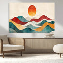 Southwest Mountain Wall Art Canvas Print – Boho Triptych