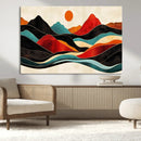 Western Wall Decor - Large Triptych Mountain Canvas - Boho