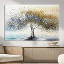 Golden and Silver Tree Wall Art – Framed Elegant Leaves by MyGreatCanvas | Canvas Wall Art Prints | Photo Prints & Wall Decor