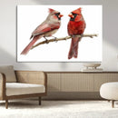 Cardinal Canvas Wall Art - Male and Female Cardinal Print -