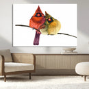 Cardinal Bird Canvas Wall Art - Male and Female Cardinal